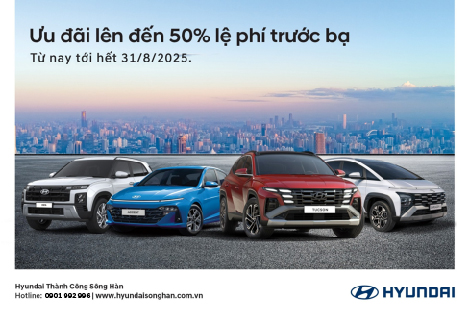 Hyundai Sông Hàn – Giảm đến 50% Lệ Phí Trước Bạ – Xe Sẵn Giao Ngay